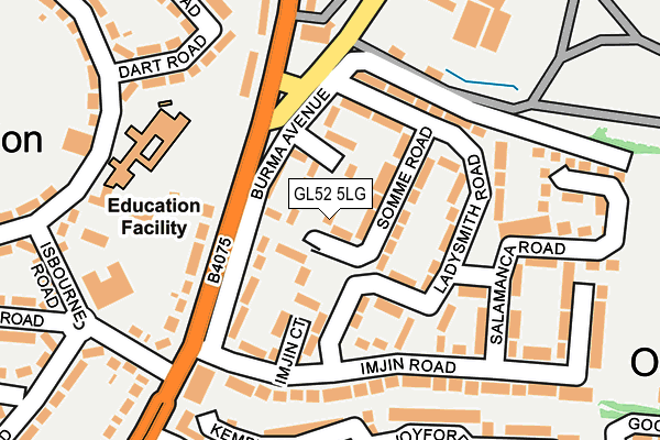 GL52 5LG map - OS OpenMap – Local (Ordnance Survey)