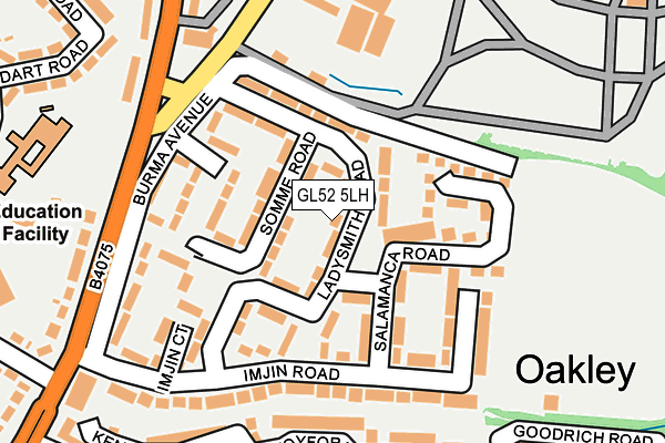 GL52 5LH map - OS OpenMap – Local (Ordnance Survey)