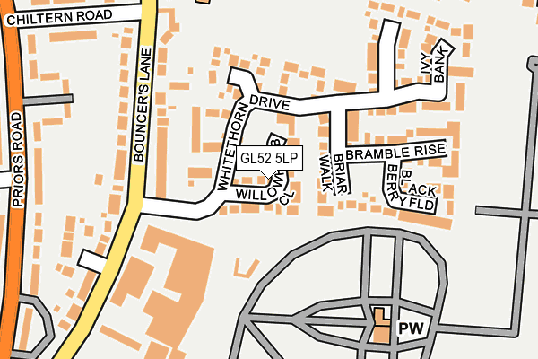 GL52 5LP map - OS OpenMap – Local (Ordnance Survey)