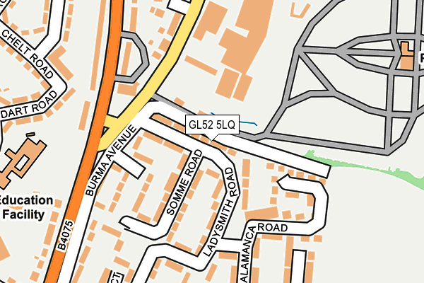 GL52 5LQ map - OS OpenMap – Local (Ordnance Survey)