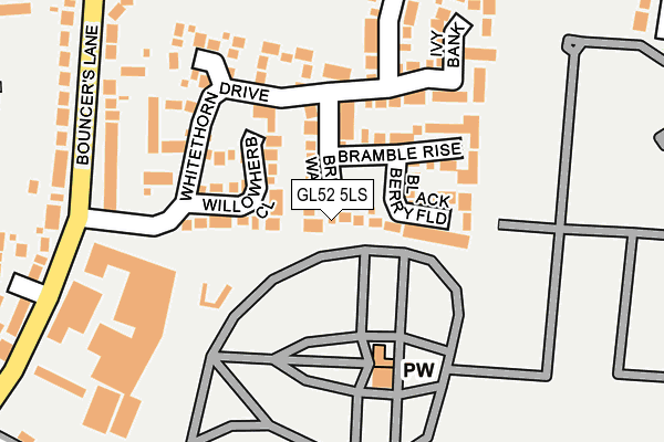 GL52 5LS map - OS OpenMap – Local (Ordnance Survey)