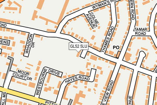 GL52 5LU map - OS OpenMap – Local (Ordnance Survey)