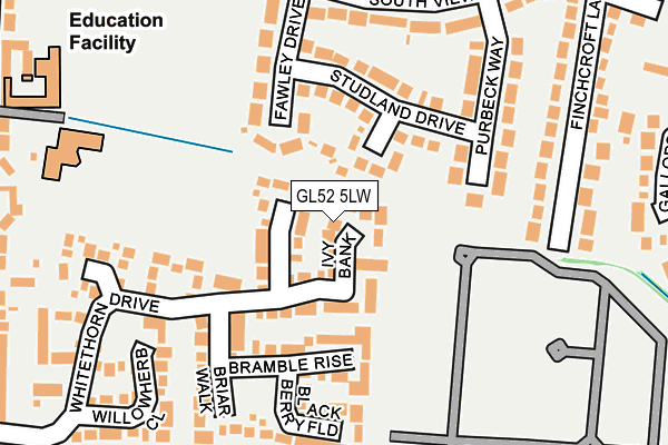 GL52 5LW map - OS OpenMap – Local (Ordnance Survey)