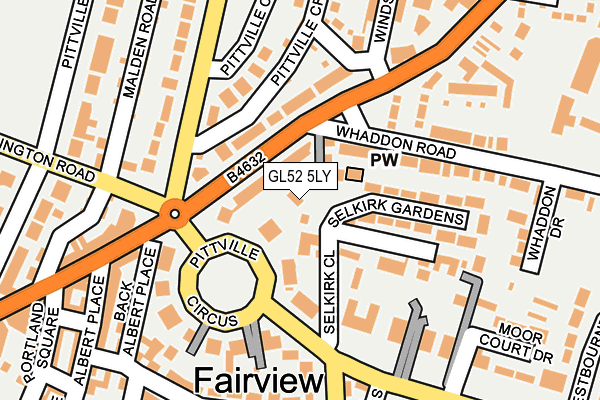 GL52 5LY map - OS OpenMap – Local (Ordnance Survey)