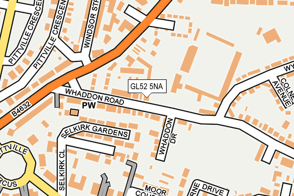 GL52 5NA map - OS OpenMap – Local (Ordnance Survey)