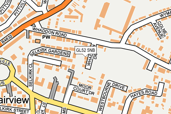 GL52 5NB map - OS OpenMap – Local (Ordnance Survey)