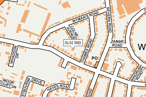 GL52 5ND map - OS OpenMap – Local (Ordnance Survey)