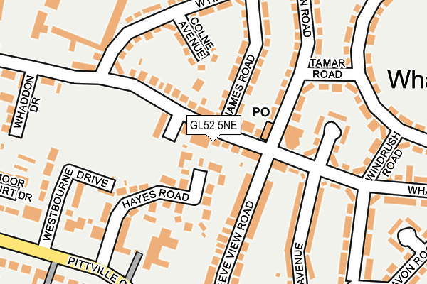 GL52 5NE map - OS OpenMap – Local (Ordnance Survey)