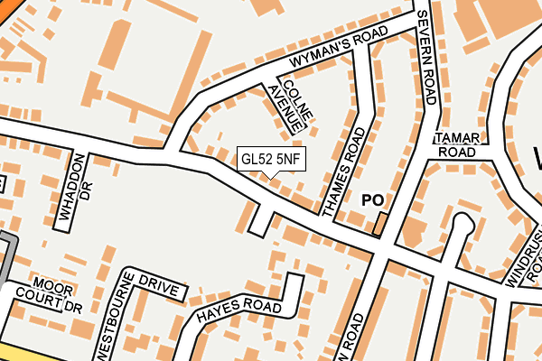GL52 5NF map - OS OpenMap – Local (Ordnance Survey)