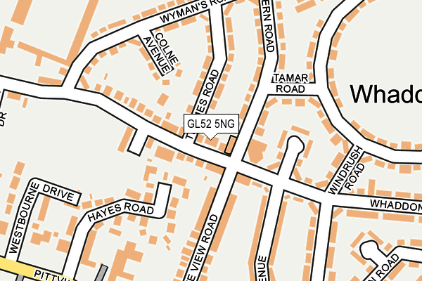 GL52 5NG map - OS OpenMap – Local (Ordnance Survey)