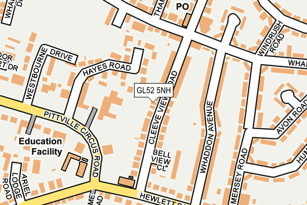 GL52 5NH map - OS OpenMap – Local (Ordnance Survey)