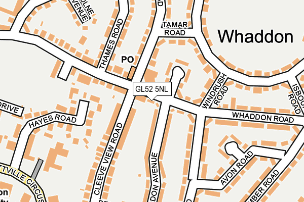 GL52 5NL map - OS OpenMap – Local (Ordnance Survey)