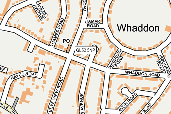 GL52 5NP map - OS OpenMap – Local (Ordnance Survey)