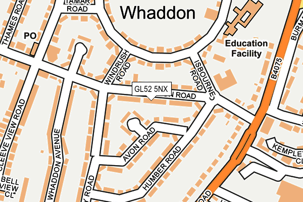 GL52 5NX map - OS OpenMap – Local (Ordnance Survey)