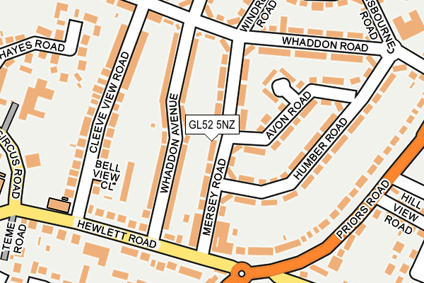 GL52 5NZ map - OS OpenMap – Local (Ordnance Survey)