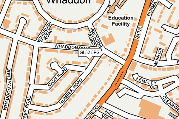 GL52 5PG map - OS OpenMap – Local (Ordnance Survey)