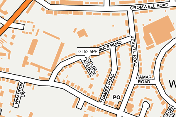 GL52 5PP map - OS OpenMap – Local (Ordnance Survey)