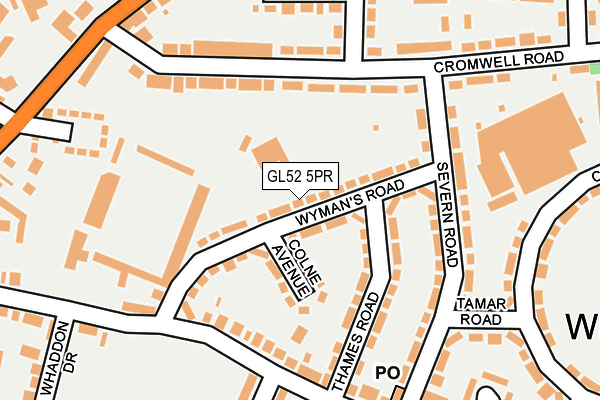 GL52 5PR map - OS OpenMap – Local (Ordnance Survey)