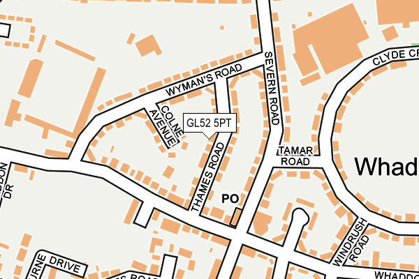 GL52 5PT map - OS OpenMap – Local (Ordnance Survey)