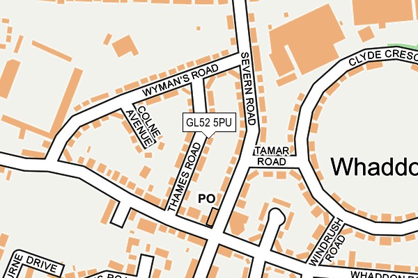 GL52 5PU map - OS OpenMap – Local (Ordnance Survey)