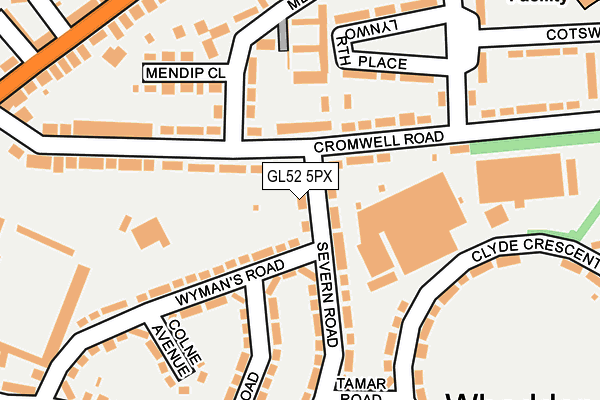 GL52 5PX map - OS OpenMap – Local (Ordnance Survey)