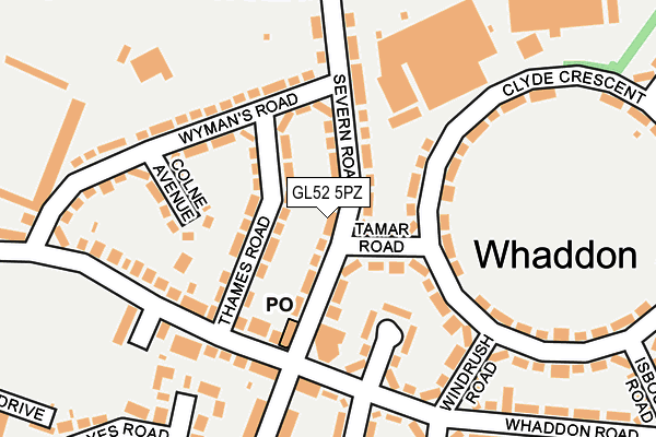 GL52 5PZ map - OS OpenMap – Local (Ordnance Survey)