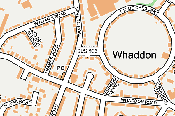 GL52 5QB map - OS OpenMap – Local (Ordnance Survey)