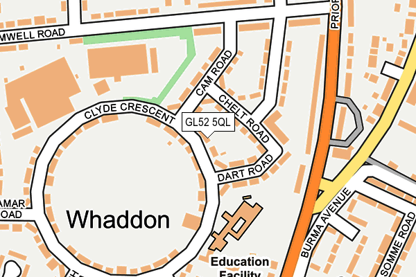 GL52 5QL map - OS OpenMap – Local (Ordnance Survey)