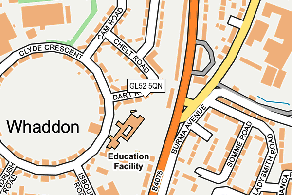 GL52 5QN map - OS OpenMap – Local (Ordnance Survey)