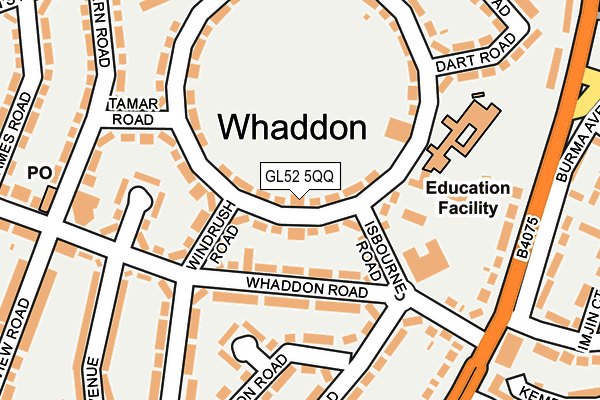 GL52 5QQ map - OS OpenMap – Local (Ordnance Survey)