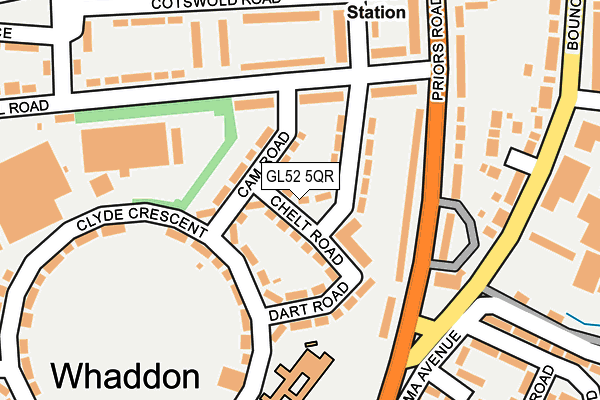 GL52 5QR map - OS OpenMap – Local (Ordnance Survey)