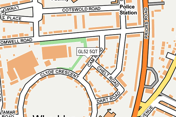 GL52 5QT map - OS OpenMap – Local (Ordnance Survey)