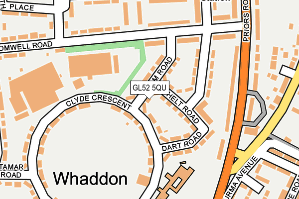 GL52 5QU map - OS OpenMap – Local (Ordnance Survey)