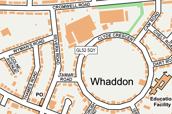 GL52 5QY map - OS OpenMap – Local (Ordnance Survey)