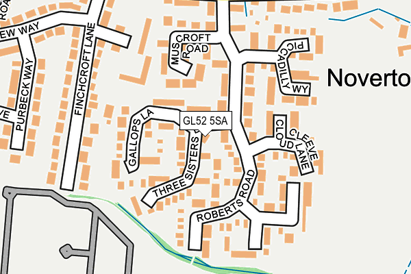 GL52 5SA map - OS OpenMap – Local (Ordnance Survey)