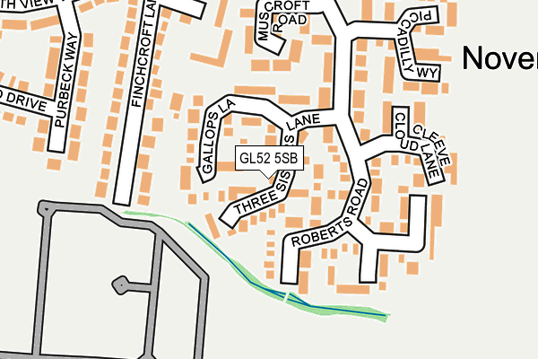 GL52 5SB map - OS OpenMap – Local (Ordnance Survey)