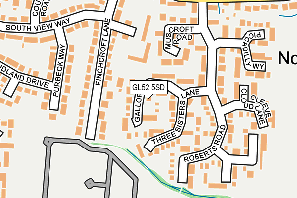 GL52 5SD map - OS OpenMap – Local (Ordnance Survey)