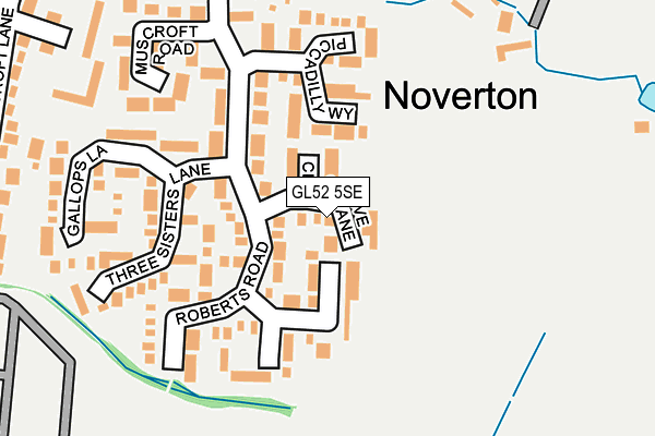 GL52 5SE map - OS OpenMap – Local (Ordnance Survey)