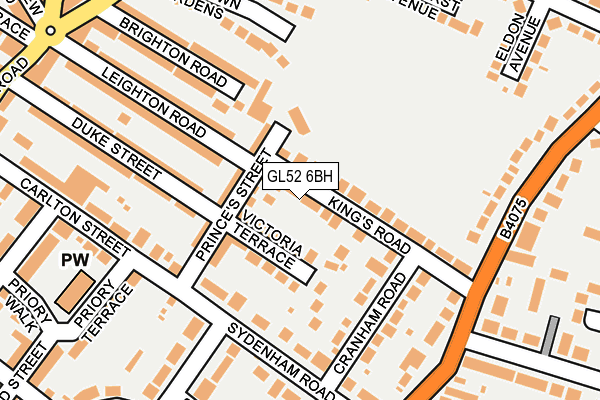 GL52 6BH map - OS OpenMap – Local (Ordnance Survey)