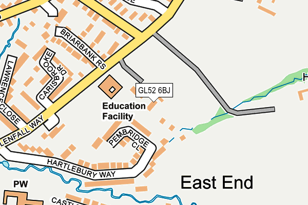 GL52 6BJ map - OS OpenMap – Local (Ordnance Survey)