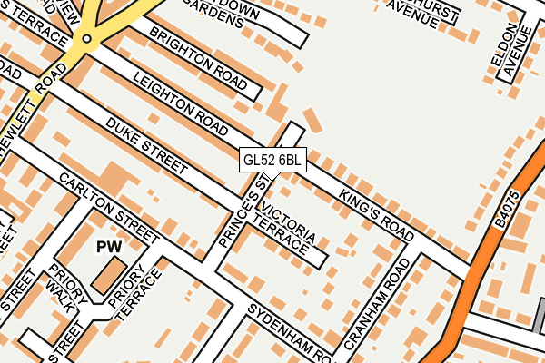 GL52 6BL map - OS OpenMap – Local (Ordnance Survey)