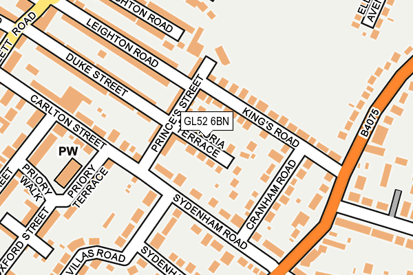 GL52 6BN map - OS OpenMap – Local (Ordnance Survey)