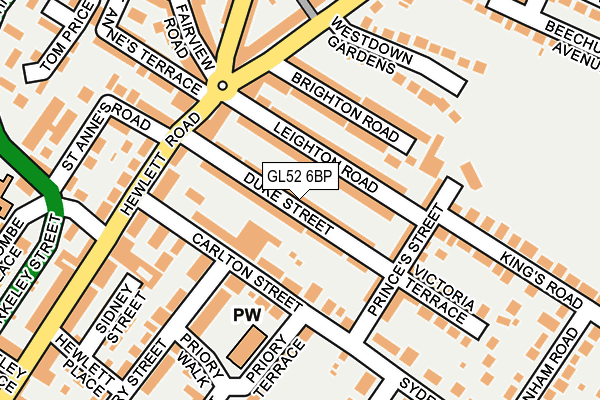 GL52 6BP map - OS OpenMap – Local (Ordnance Survey)