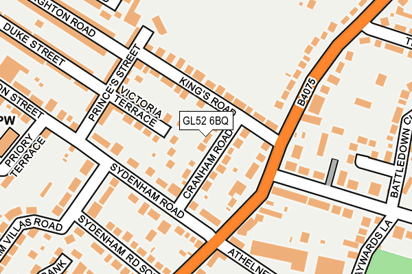 GL52 6BQ map - OS OpenMap – Local (Ordnance Survey)