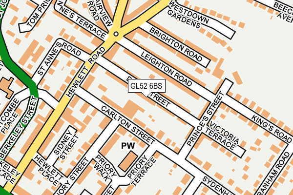 GL52 6BS map - OS OpenMap – Local (Ordnance Survey)