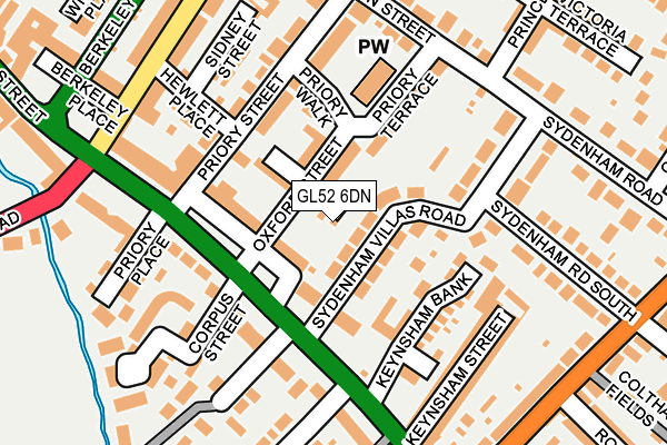 GL52 6DN map - OS OpenMap – Local (Ordnance Survey)