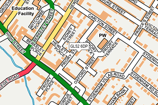 GL52 6DP map - OS OpenMap – Local (Ordnance Survey)