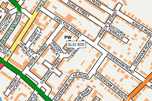 GL52 6DS map - OS OpenMap – Local (Ordnance Survey)