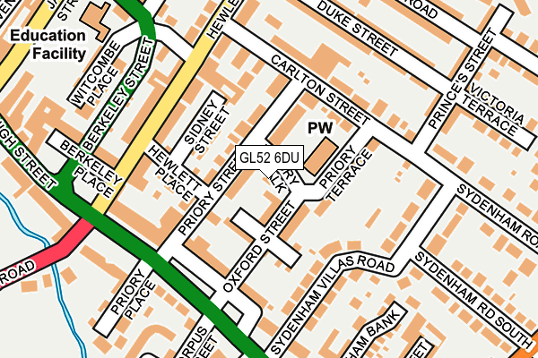 GL52 6DU map - OS OpenMap – Local (Ordnance Survey)