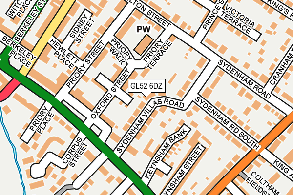 GL52 6DZ map - OS OpenMap – Local (Ordnance Survey)